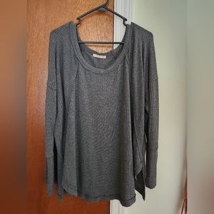 Oversized waffle knit thin sweater